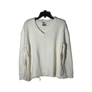 Talbots Women's Cream V-Neck Sweater